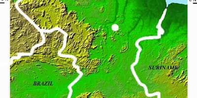 মানচিত্র, উপগ্রহ মানচিত্র, গায়ানা