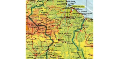 মানচিত্র আফ্রিকা, গায়ানা
